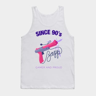 Since 90s Gamer and Proud - Gamer gift - Retro Videogame Tank Top